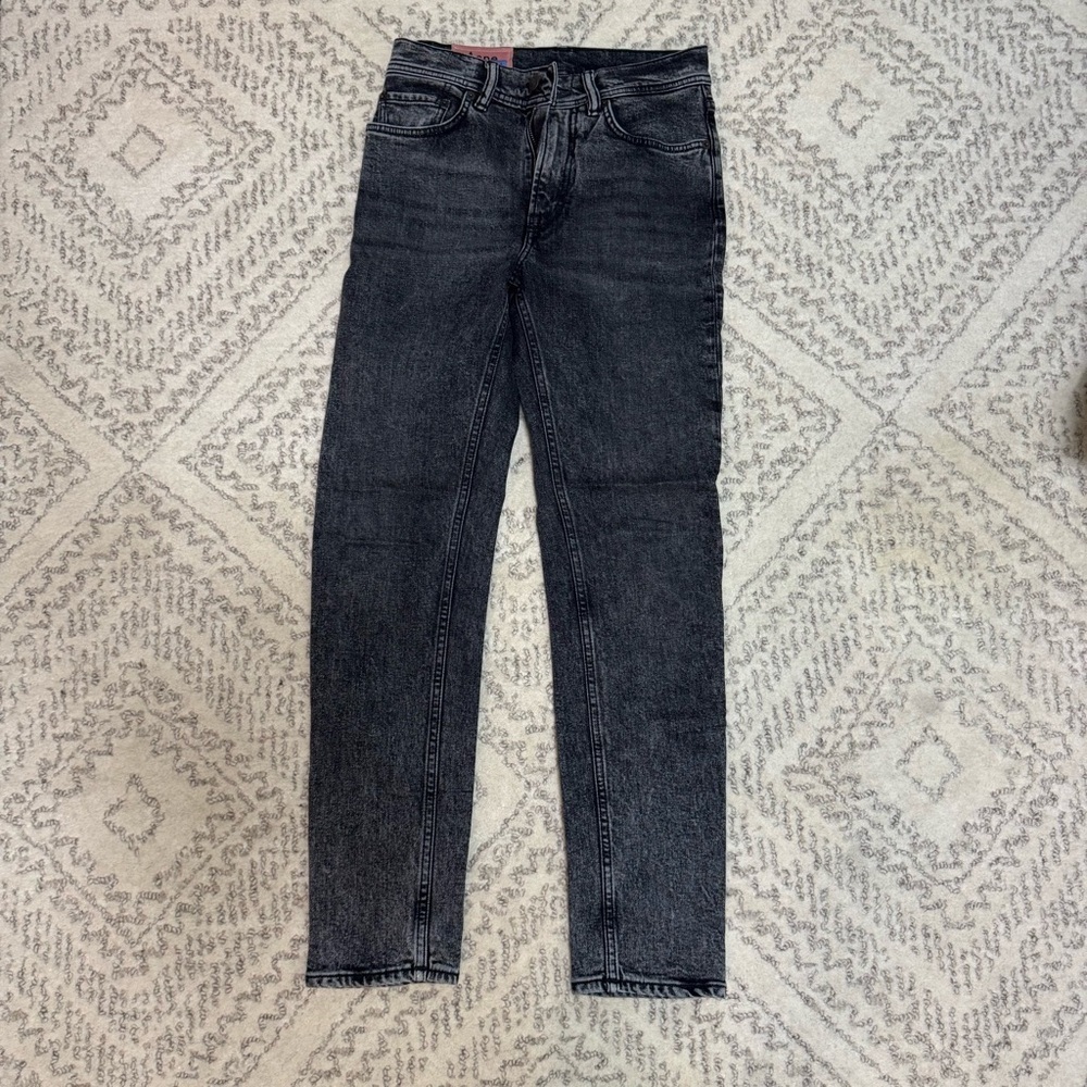 Acne Women's Black Straight Leg Jeans